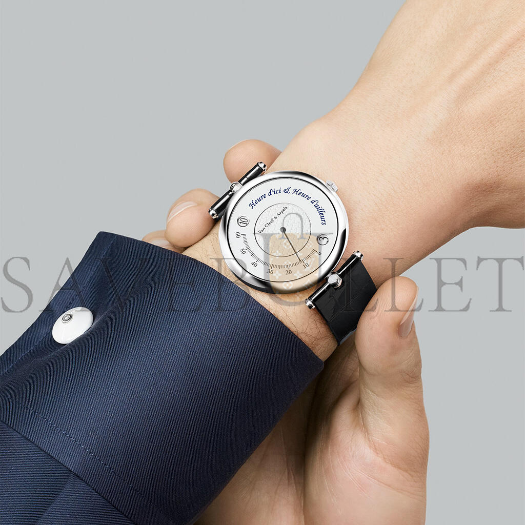 v*n cl**f arpels pierre arpels pastilles cufflinks - white gold, agate, D1am0nd vcaro6bc00